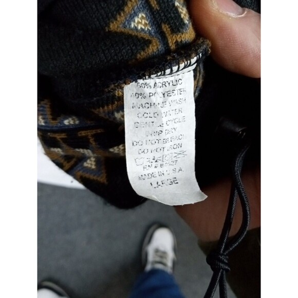 Vintage Bear Ridge Outfitters Deer Black Plush Fleece Jacket Size Large - Picture 5 of 7